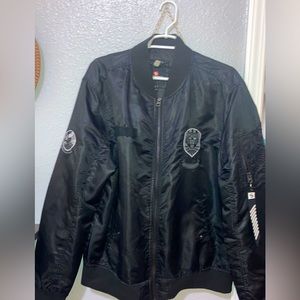 Vintage southpole, bomber jacket, black and white sz L